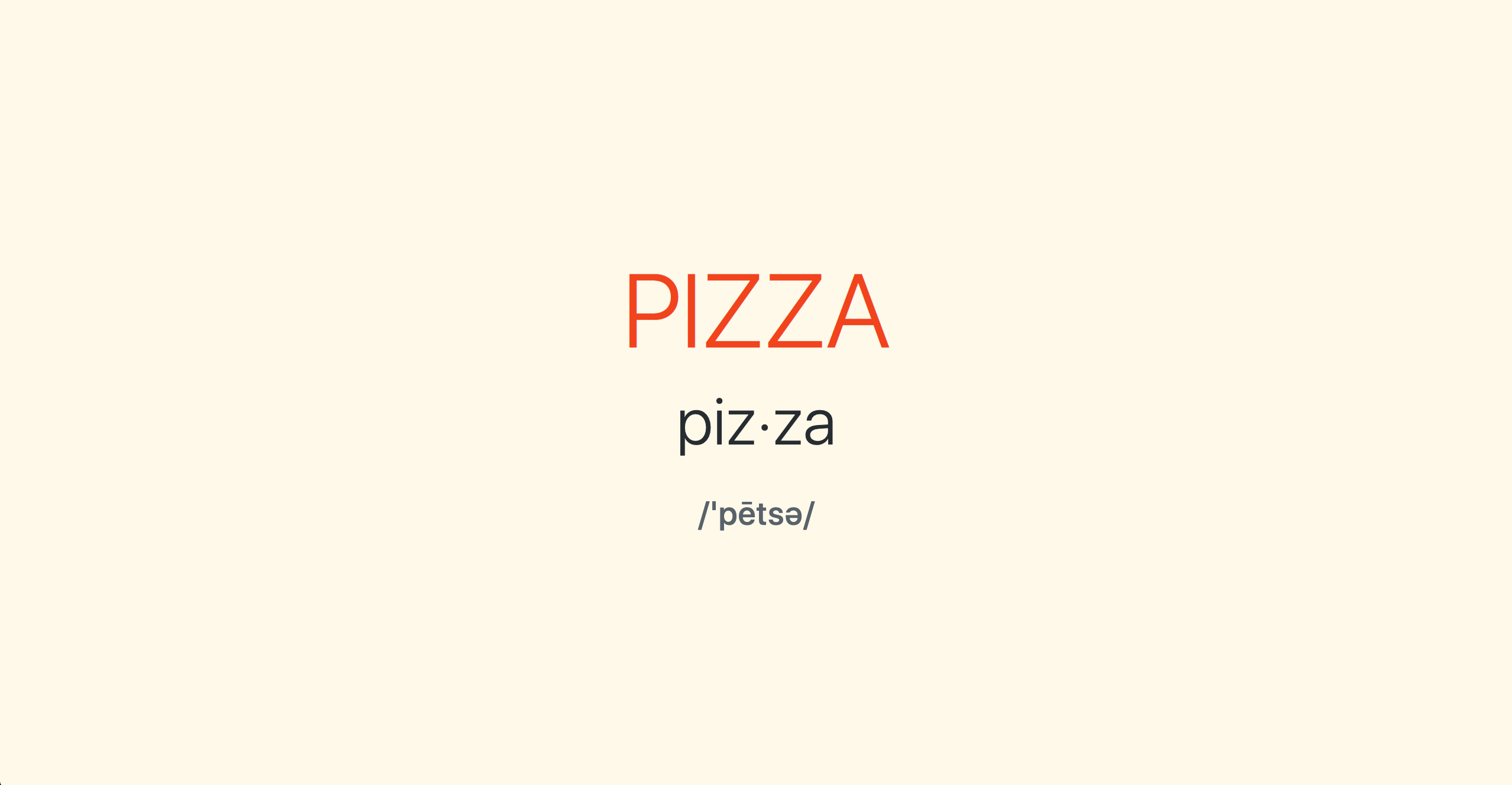 screen shot of pizza website